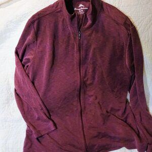 Tommy Bahama full zip up long sleeve shirt men size XL